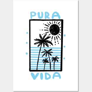 Pura vida beachlife Costa Rica Posters and Art